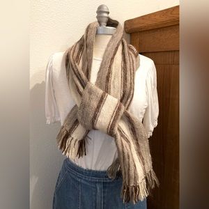 Vintage Wool Striped Scarf
